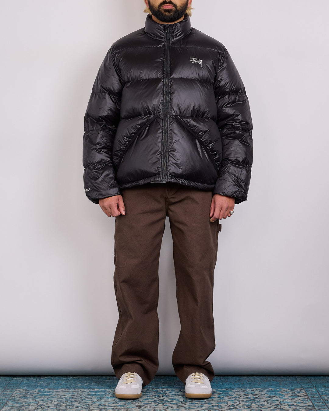 Stussy Micro Ripstop Down Mock Jacket Jet Black