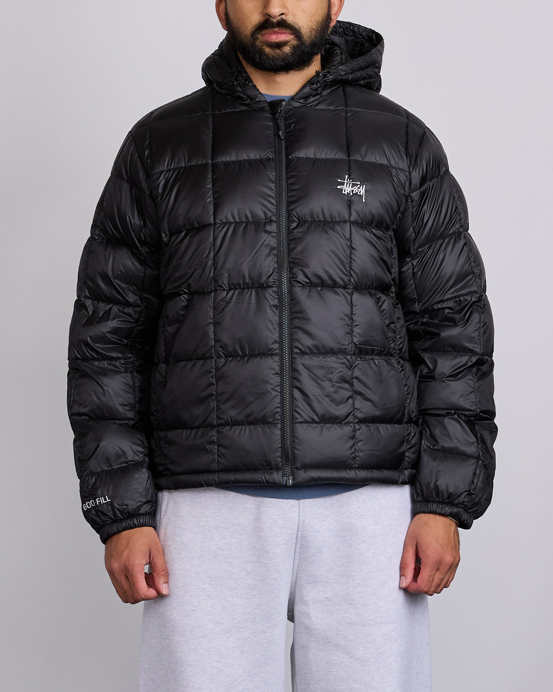 Stussy Midweight Hooded Puffer Jacket Black