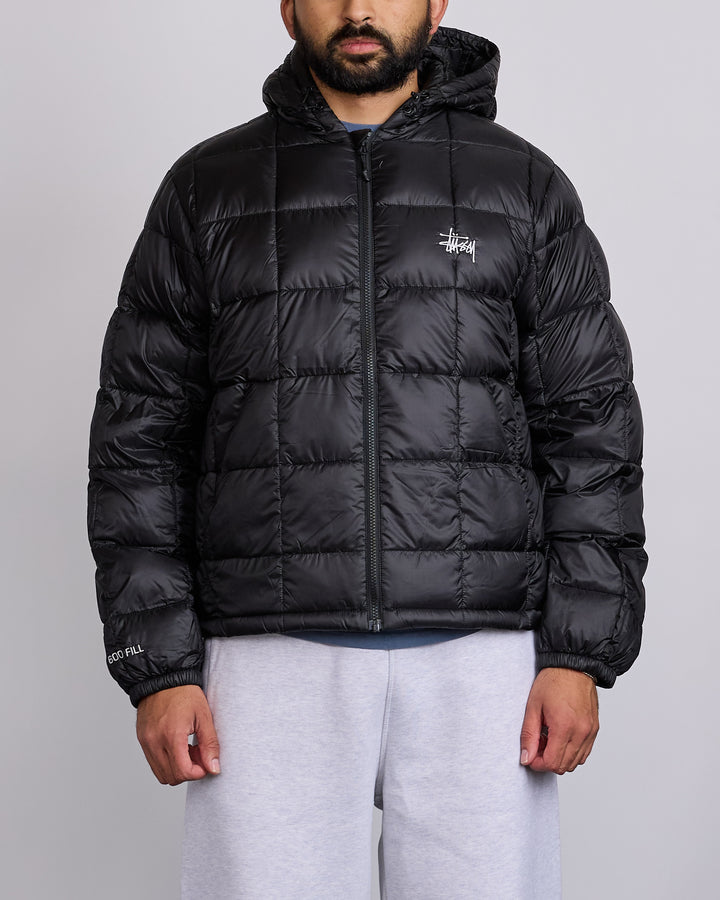 Stussy Midweight Hooded Puffer Jacket Black