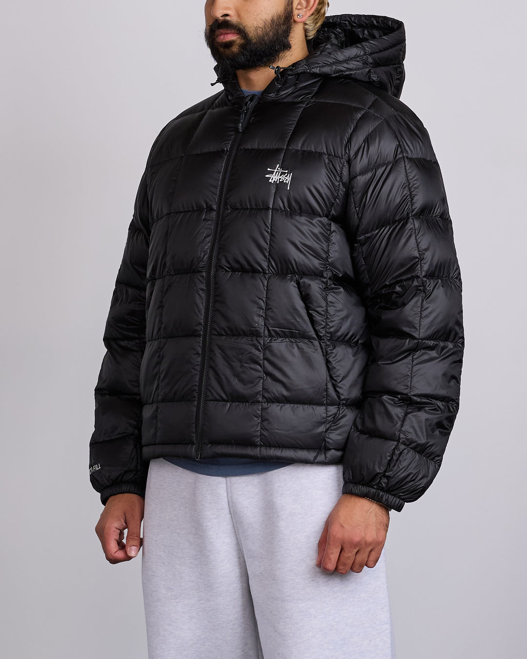 Stussy Midweight Hooded Puffer Jacket Black
