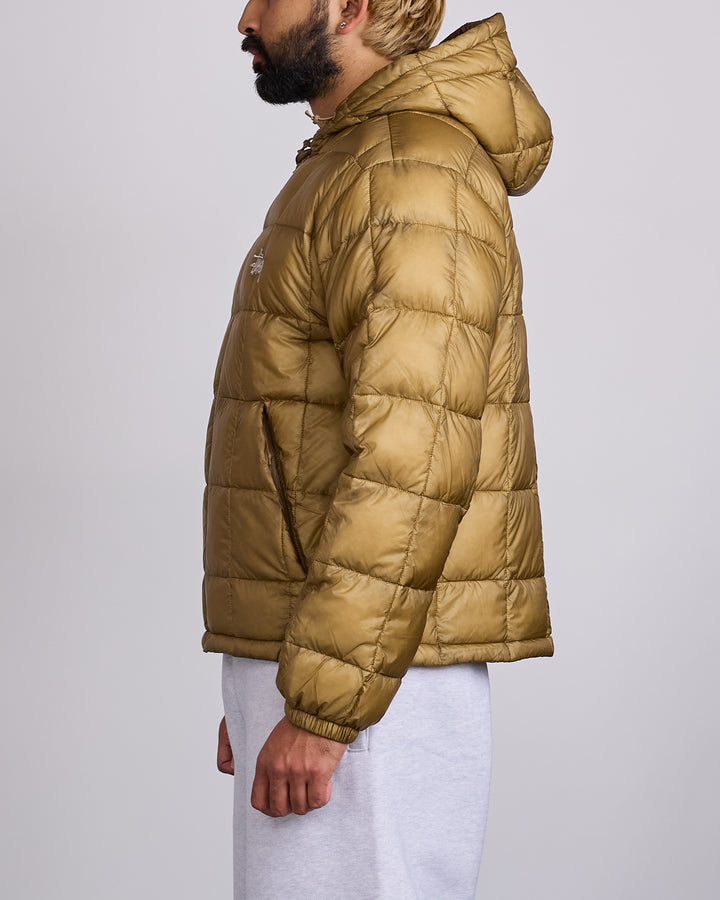 Stussy Midweight Hooded Puffer Jacket Khaki