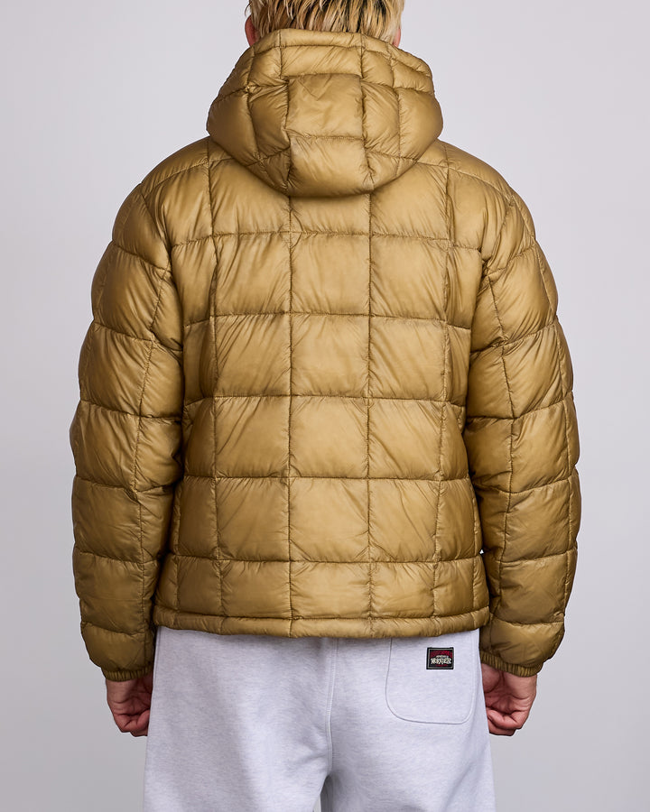 Stussy Midweight Hooded Puffer Jacket Khaki