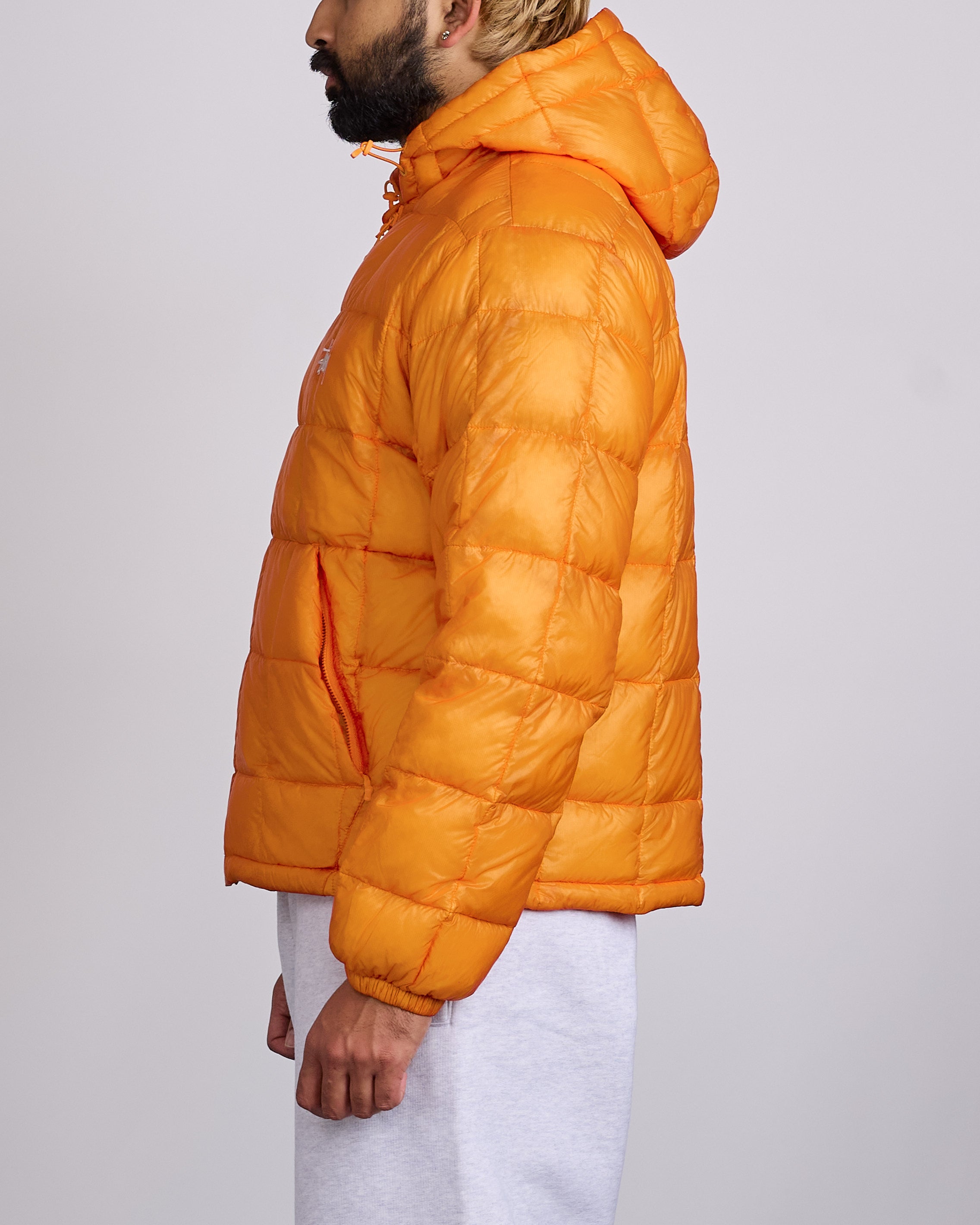 Stussy Midweight Hooded Puffer Jacket Orange – LESS 17