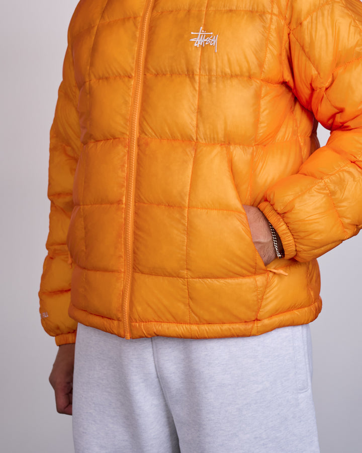Stussy Midweight Hooded Puffer Jacket Orange