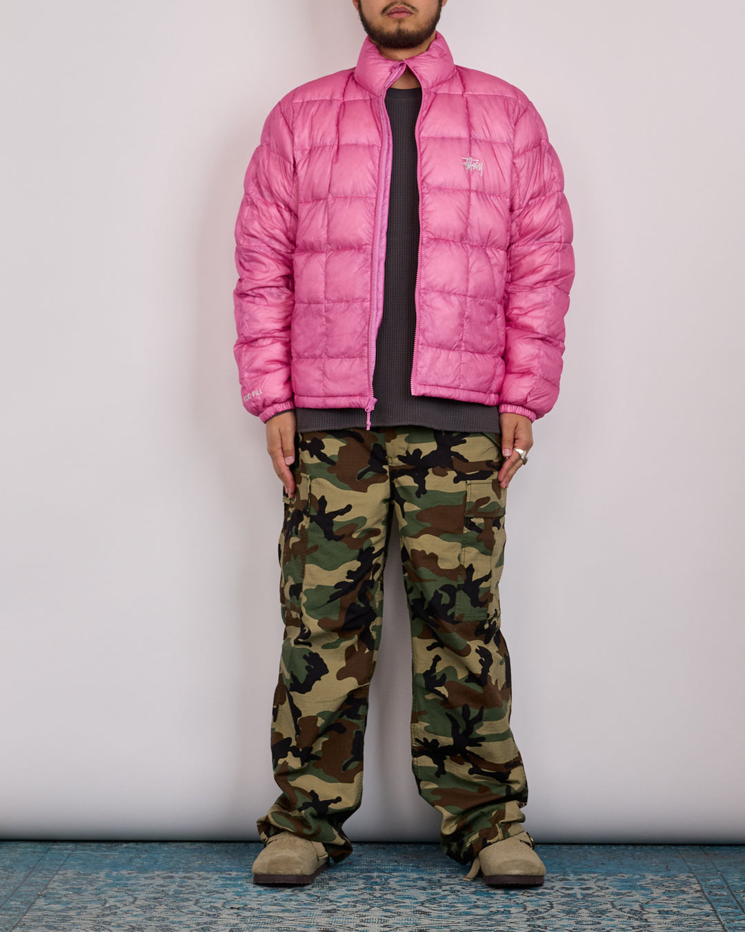 Stussy Midweight Puffer Jacket Pink