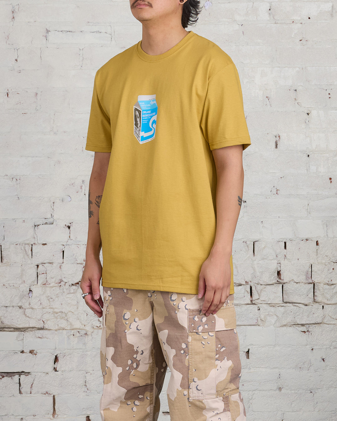 Stussy Milk T-Shirt Curry