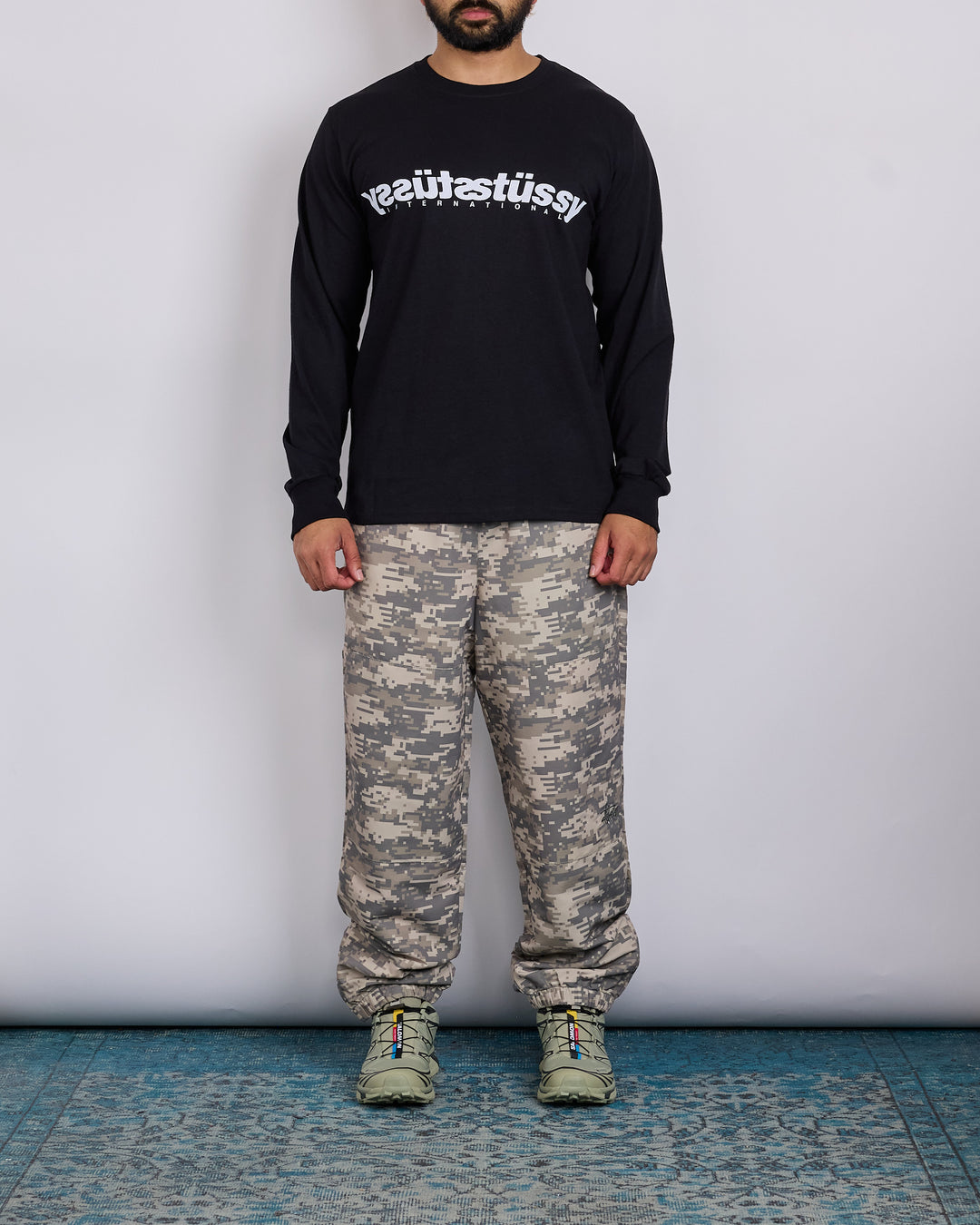 Stussy Mirror Longsleeve T-Shirt Black