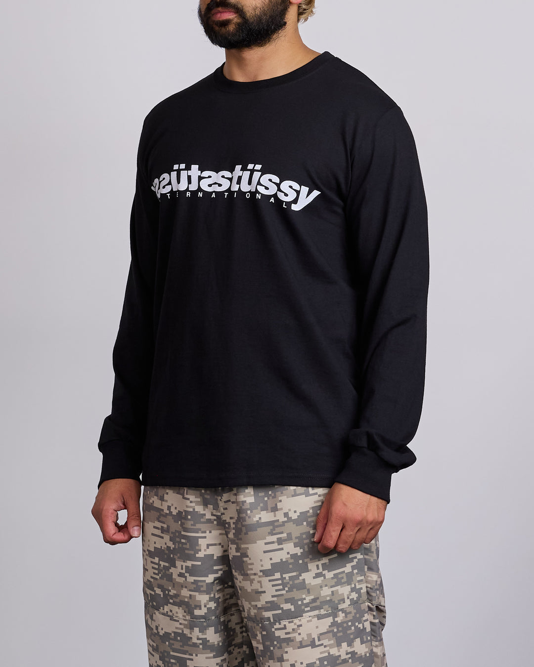 Stussy Mirror Longsleeve T-Shirt Black