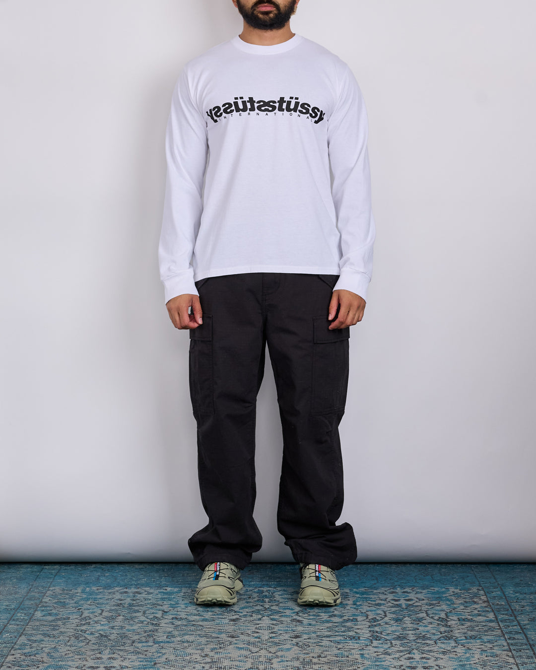 Stussy Mirror Longsleeve T-Shirt White