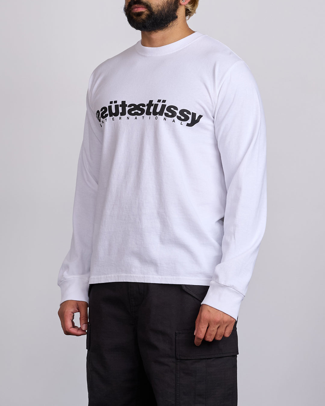 Stussy Mirror Longsleeve T-Shirt White