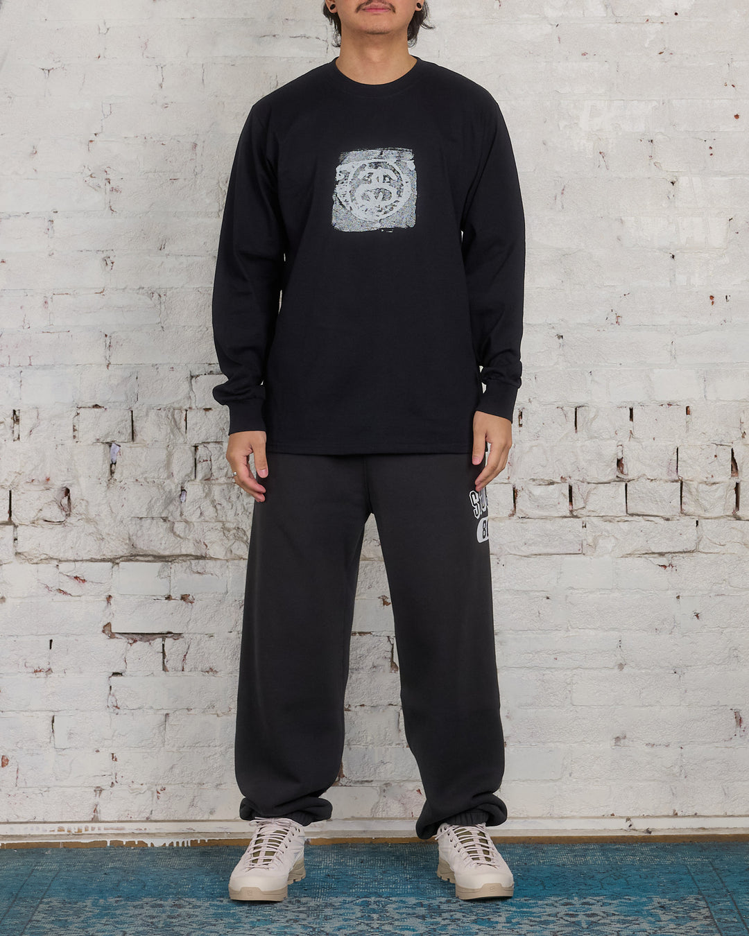 Stussy Monos Long Sleeve T-Shirt Black