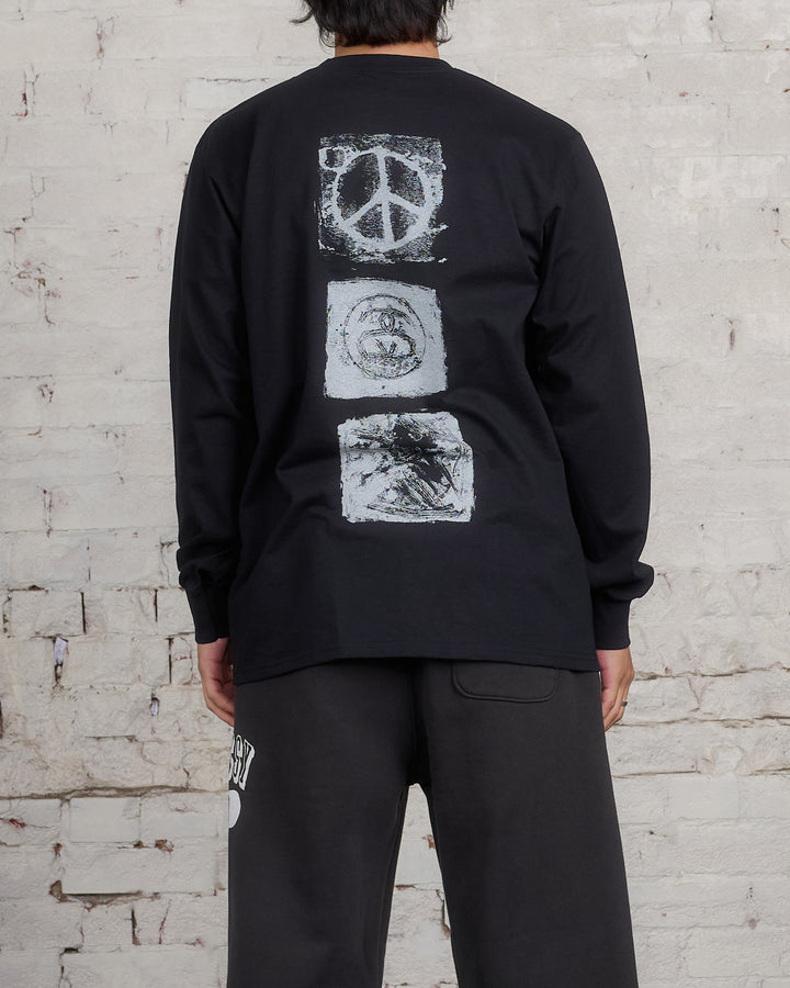 Stussy Monos Long Sleeve T-Shirt Black