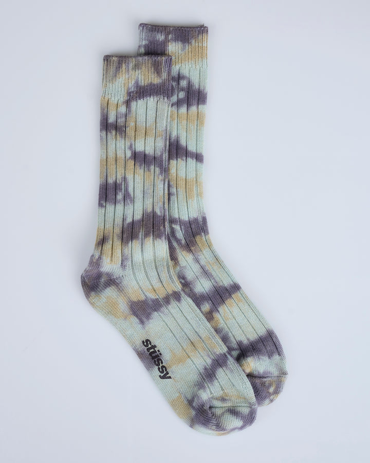 Stussy Multi Dyed Ribbed Socks Cloud / Sand