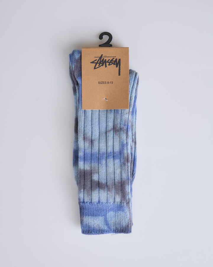 Stussy Multi Dyed Ribbed Socks Steel / Blue