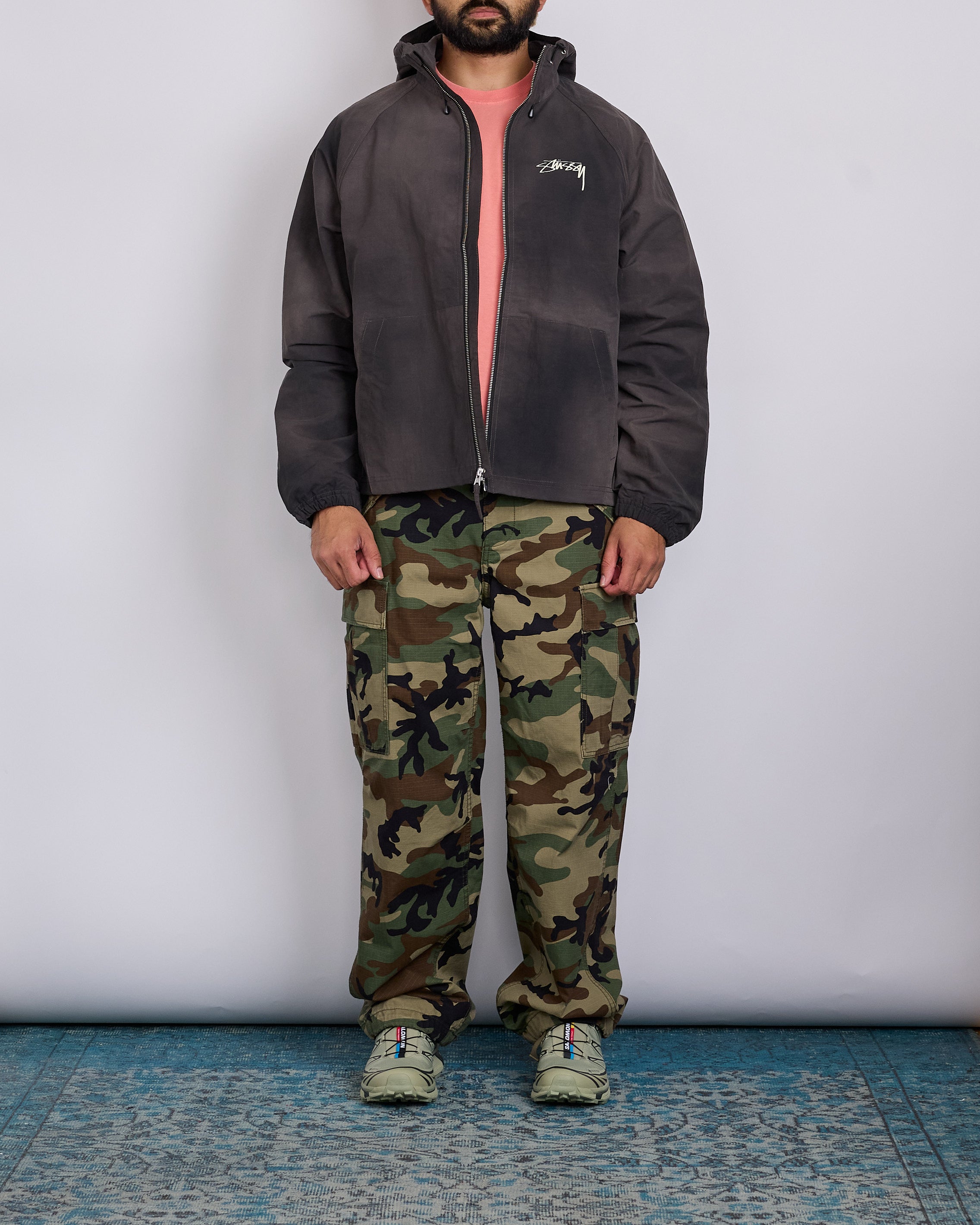 [値下げ中]stussy beach shell jacket レオパード Stussy Wave Dye Beach Shell Jacket Black | eBay