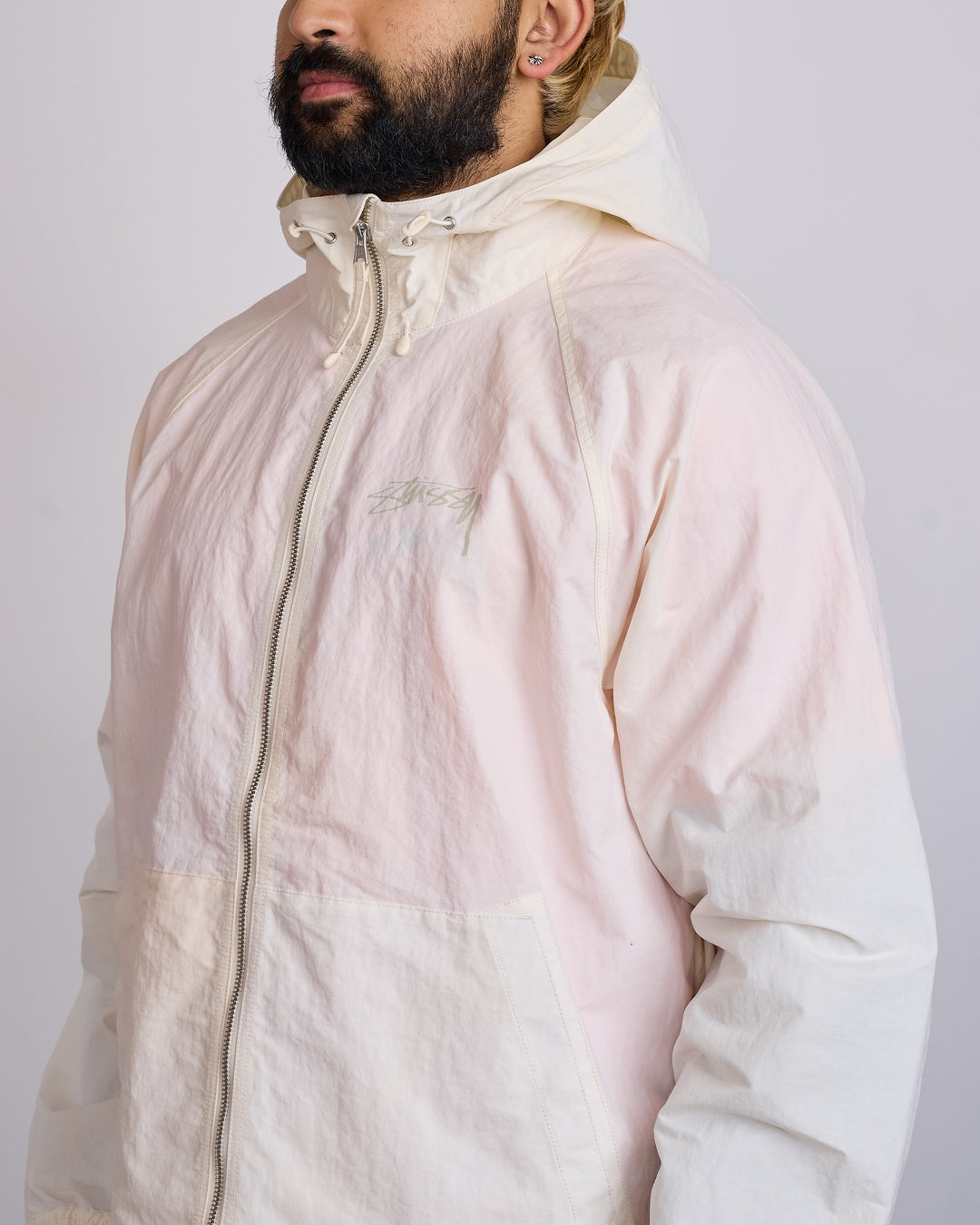 Stussy Nylon Beach Shell Jacket Bone