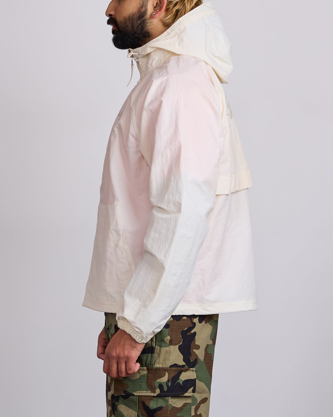 Stussy Nylon Beach Shell Jacket Bone