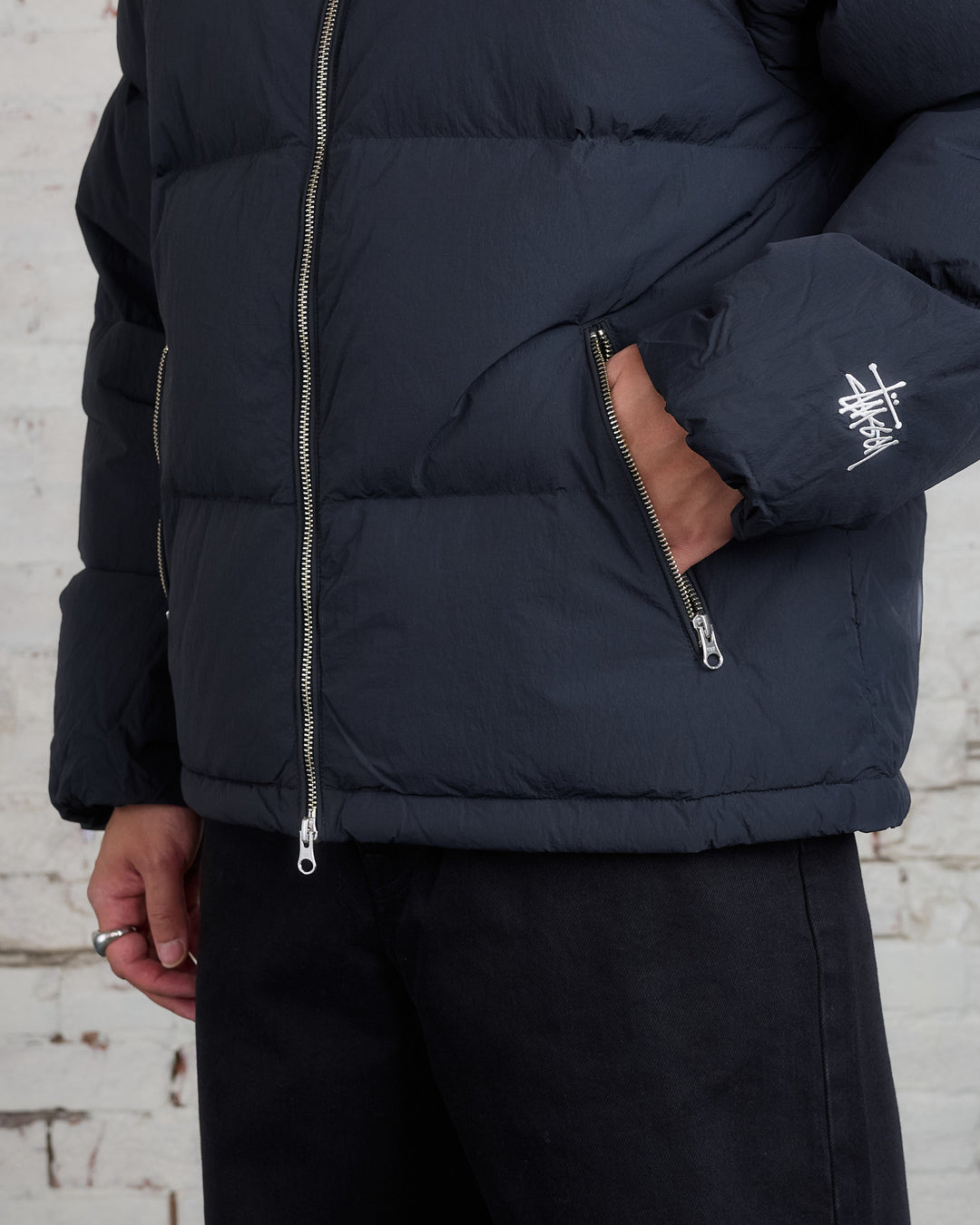 Stussy Nylon Down Puffer Jacket Black