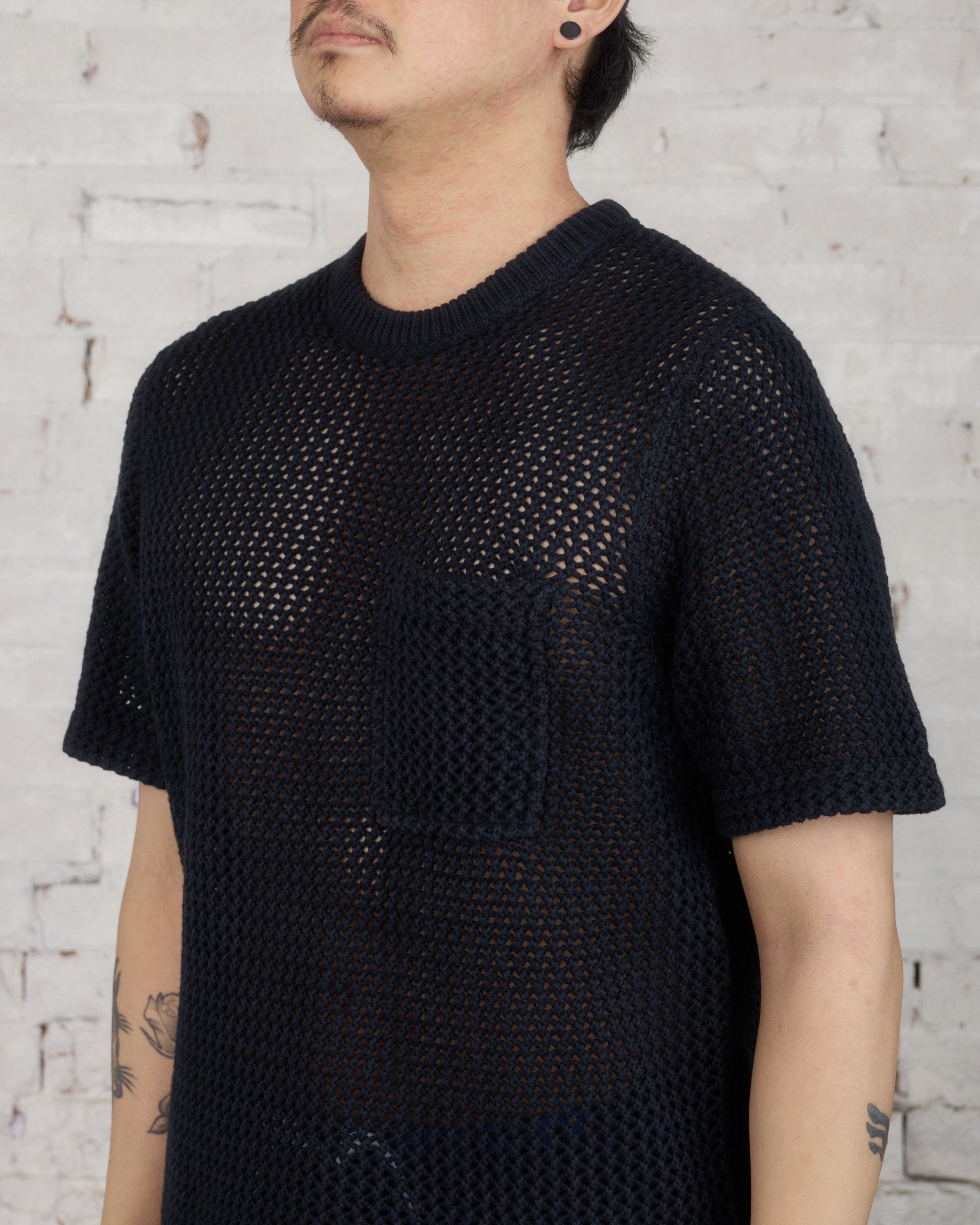 Stussy O'Dyed Mesh Crew Black – LESS 17