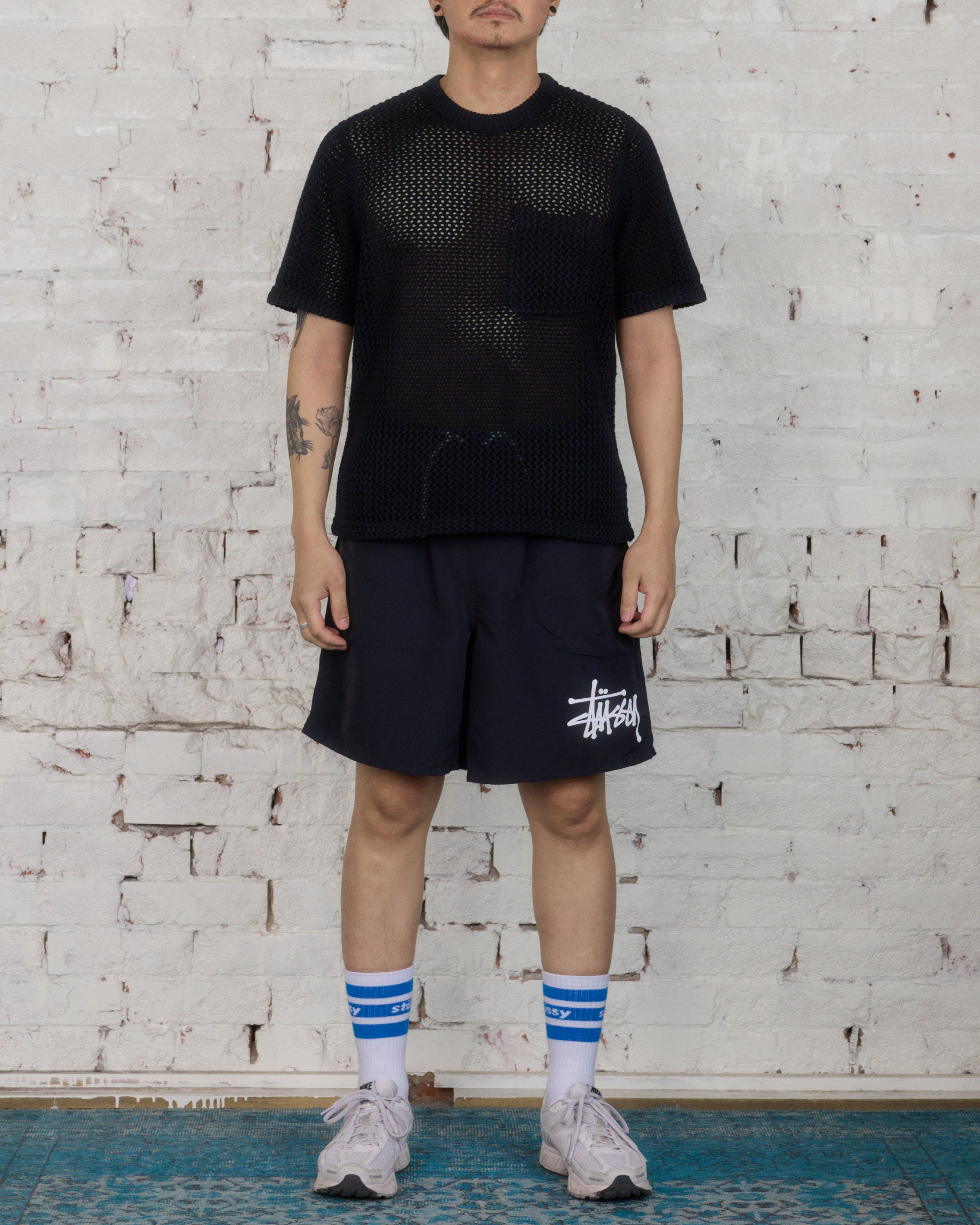 Stussy O'Dyed Mesh Crew Black