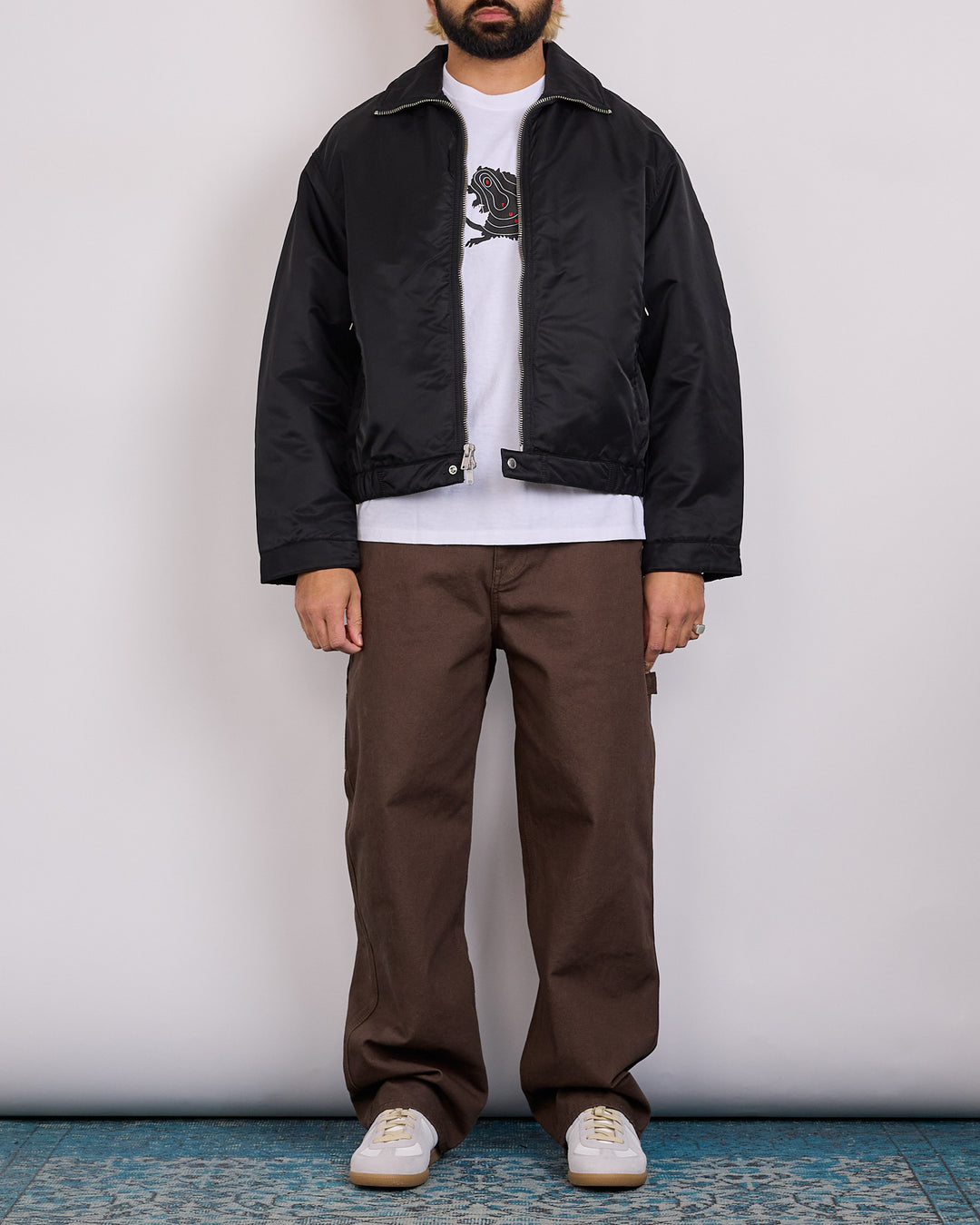 Stussy Pile Lined Zip Jacket Black