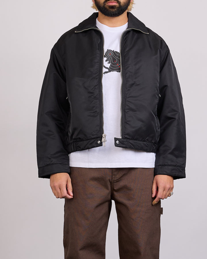 Stussy Pile Lined Zip Jacket Black