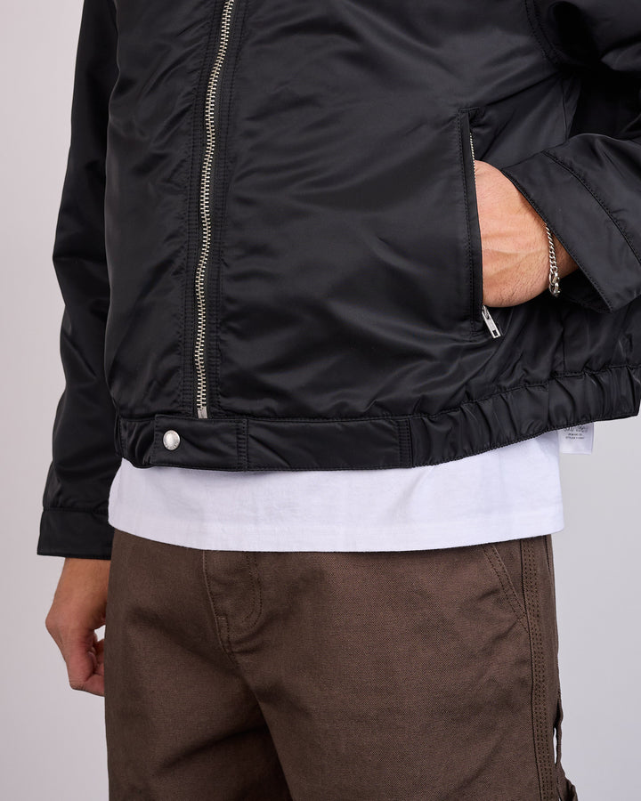 Stussy Pile Lined Zip Jacket Black