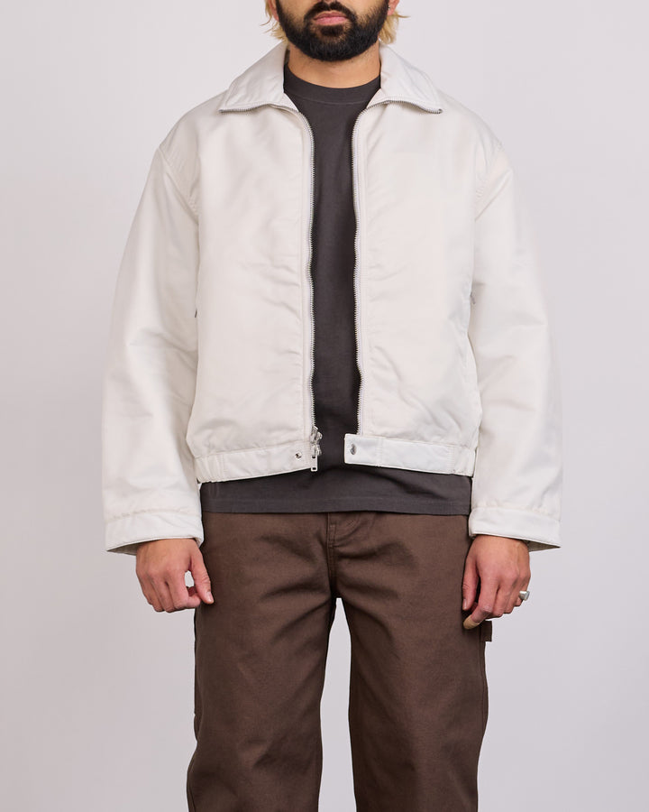 Stussy Pile Lined Zip Jacket Bone