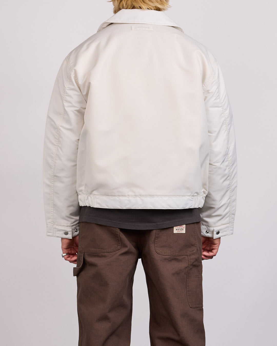 Stussy Pile Lined Zip Jacket Bone