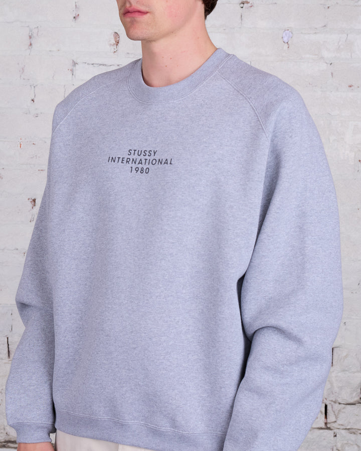 Stussy Raglan Sleeve Crewneck Grey Heather