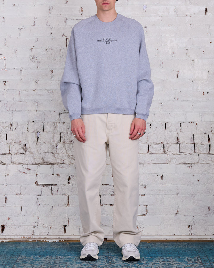 Stussy Raglan Sleeve Crewneck Grey Heather