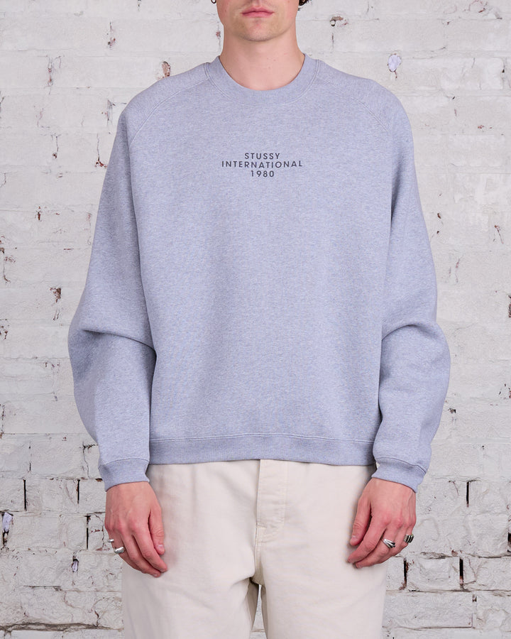 Stussy Raglan Sleeve Crewneck Grey Heather