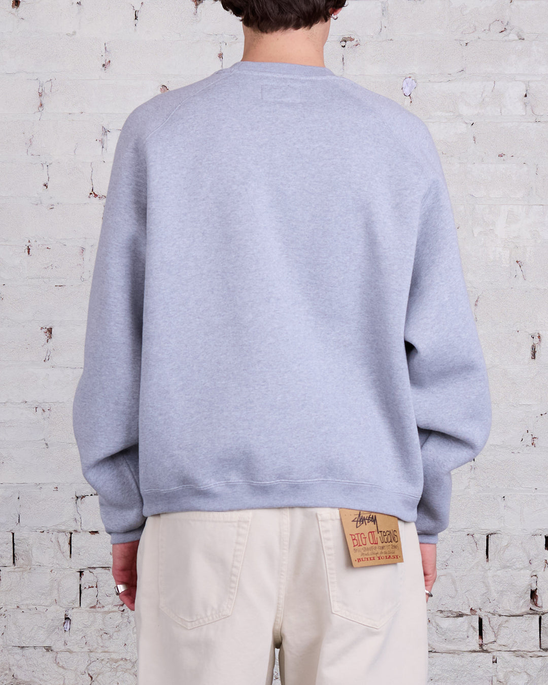 Stussy Raglan Sleeve Crewneck Grey Heather