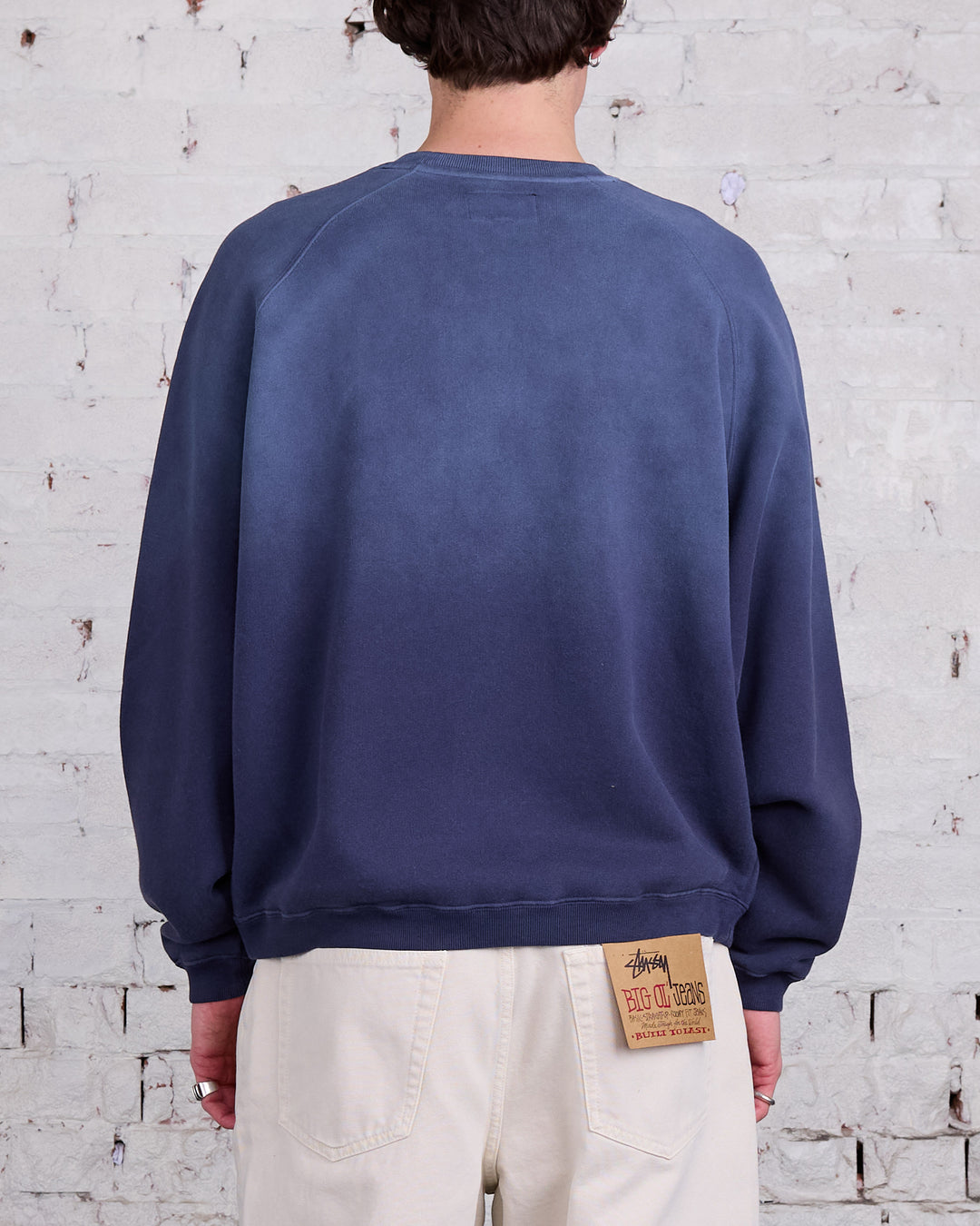 Stussy Raglan Sleeve Crewneck Navy