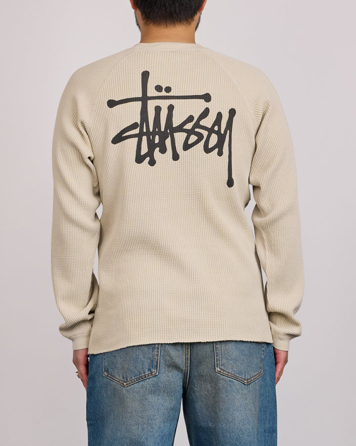 Stussy Raglan Thermal Basic Stock Bone