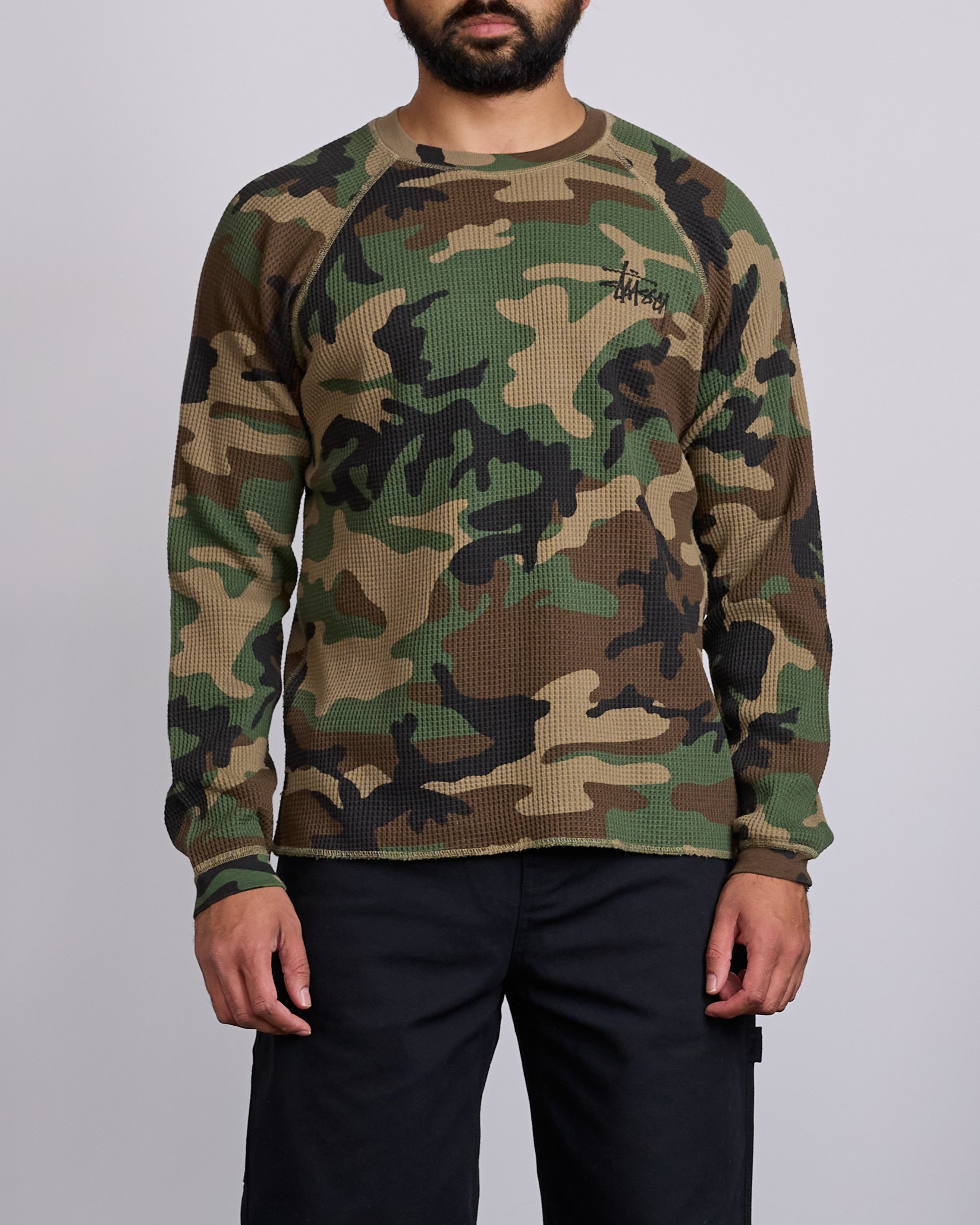 BASIC STÜSSY THERMAL CAMO S Basic Stüssy Thermal – Desert Camo | Tops | Stüssy UK
