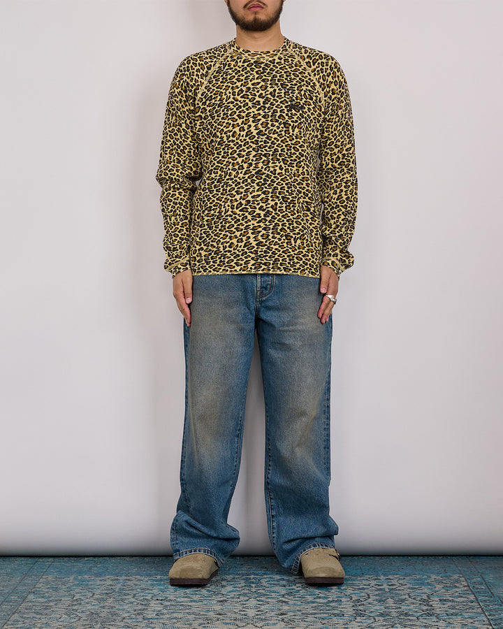 Stussy Raglan Thermal Basic Stock Leopard