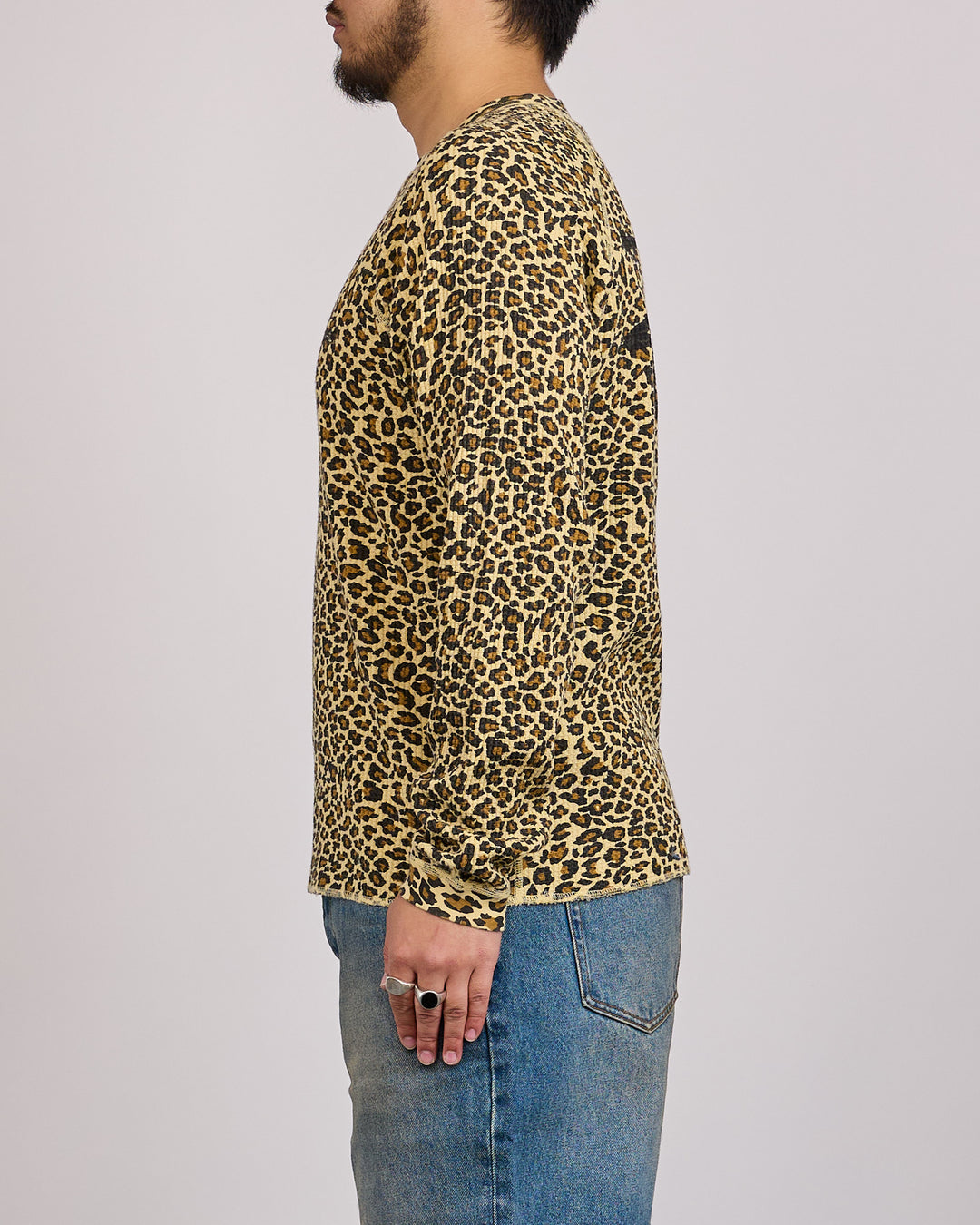 Stussy Raglan Thermal Basic Stock Leopard