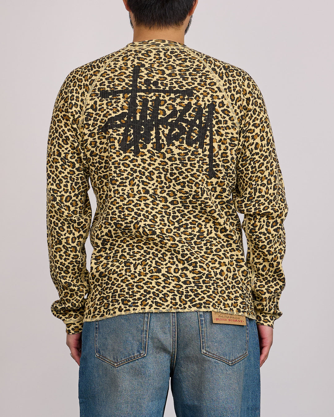 Stussy Raglan Thermal Basic Stock Leopard