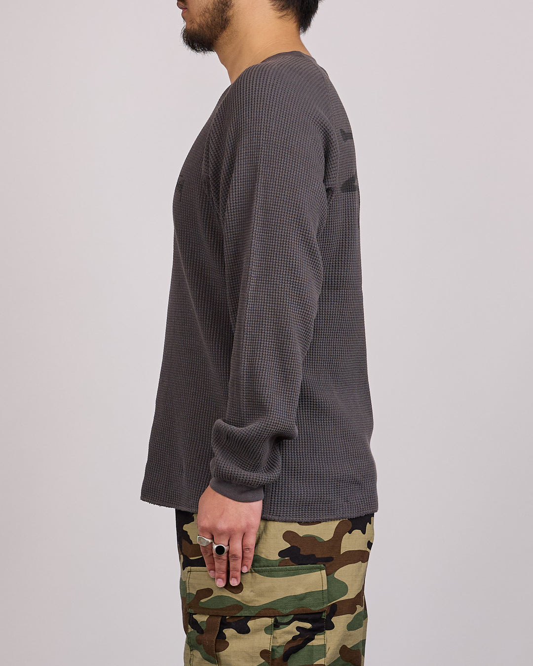Stussy Raglan Thermal Basic Stock Washed Black