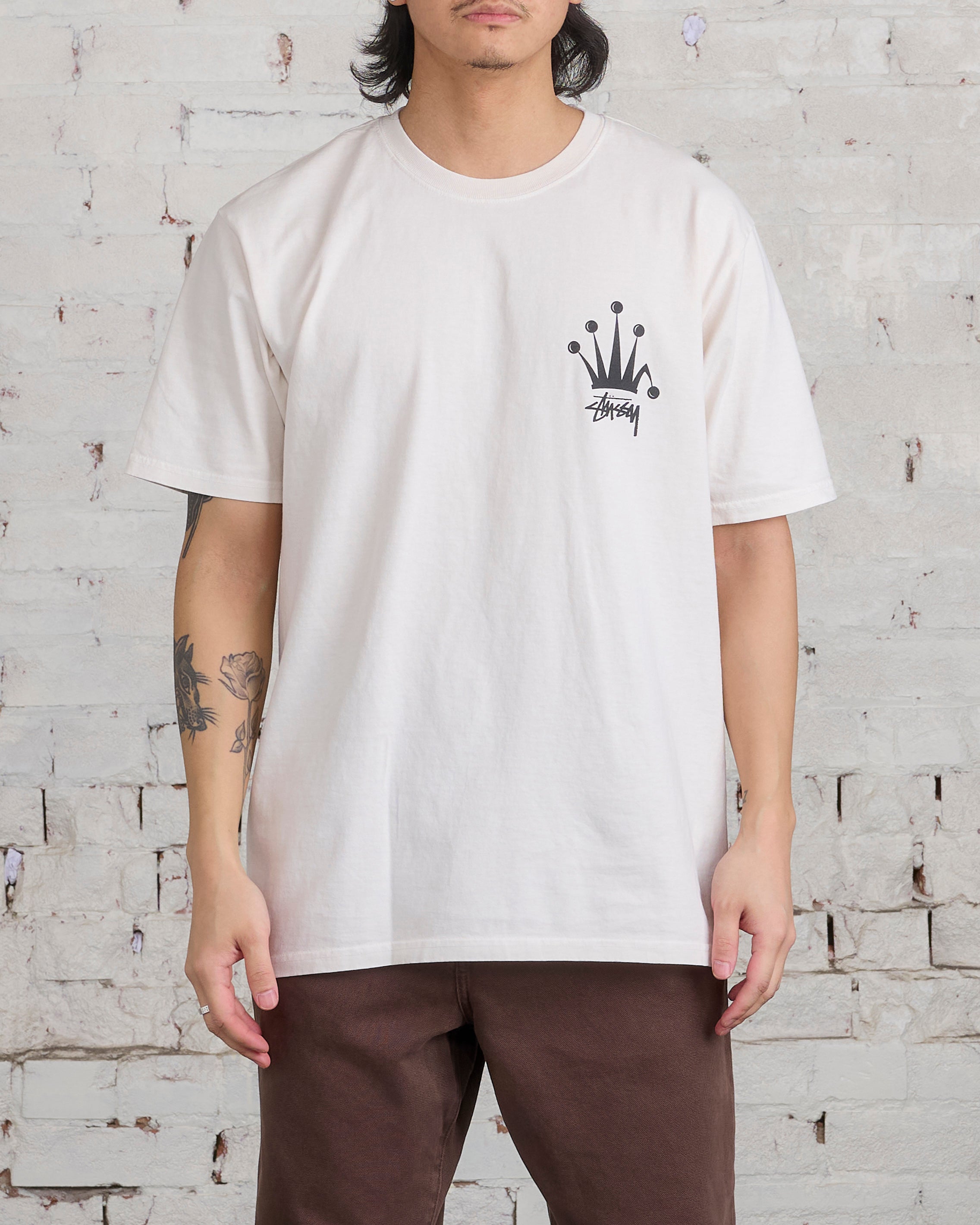 Stussy Regal Crown Pigment Dyed T-Shirt Natural