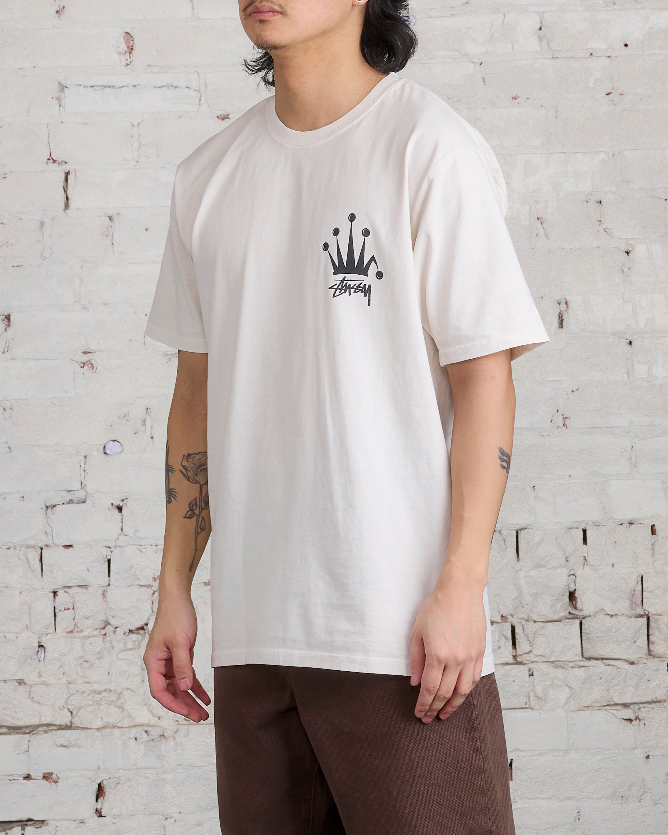 Stussy Regal Crown Pigment Dyed T-Shirt Natural