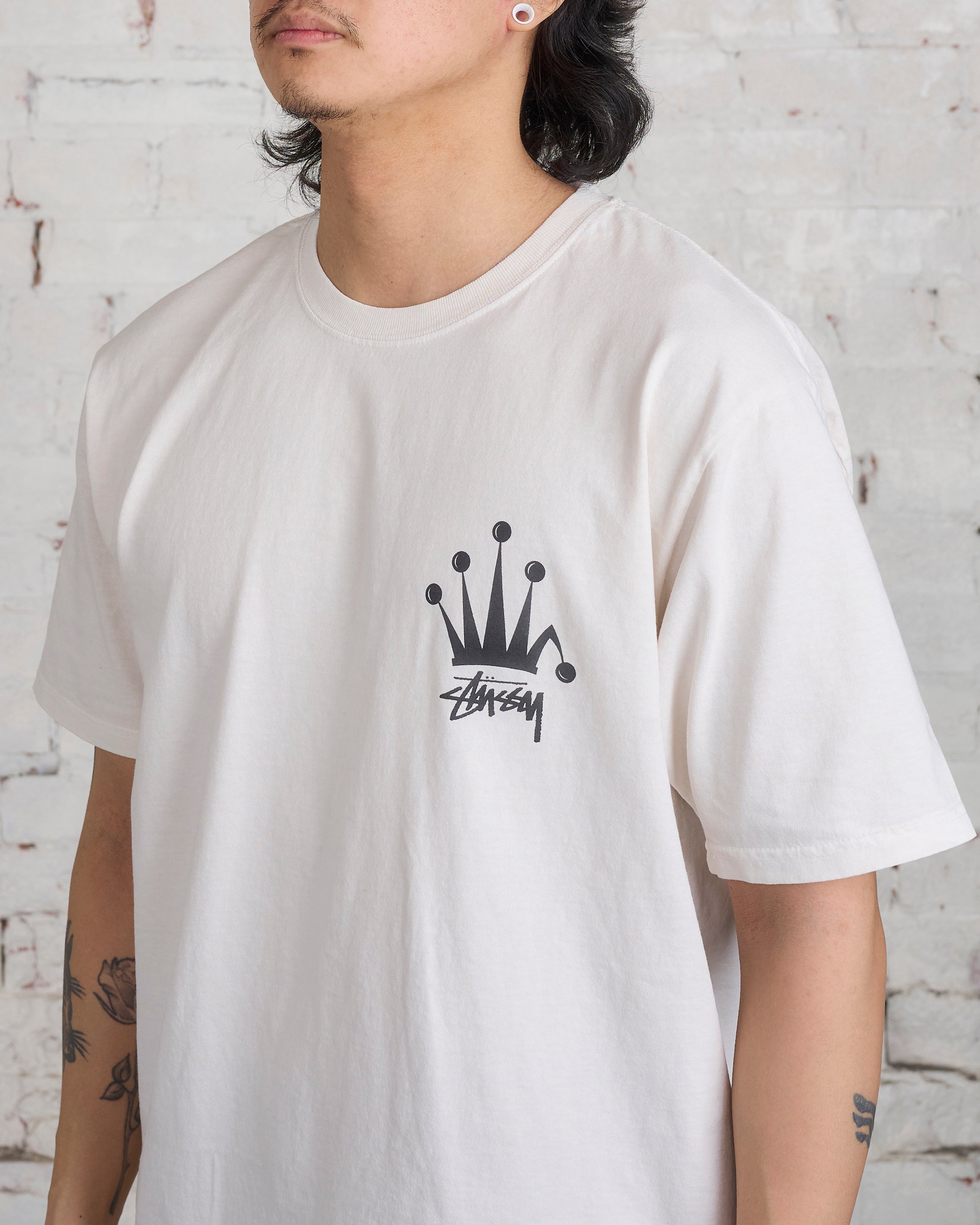 Stussy Regal Crown Pigment Dyed T-Shirt Natural