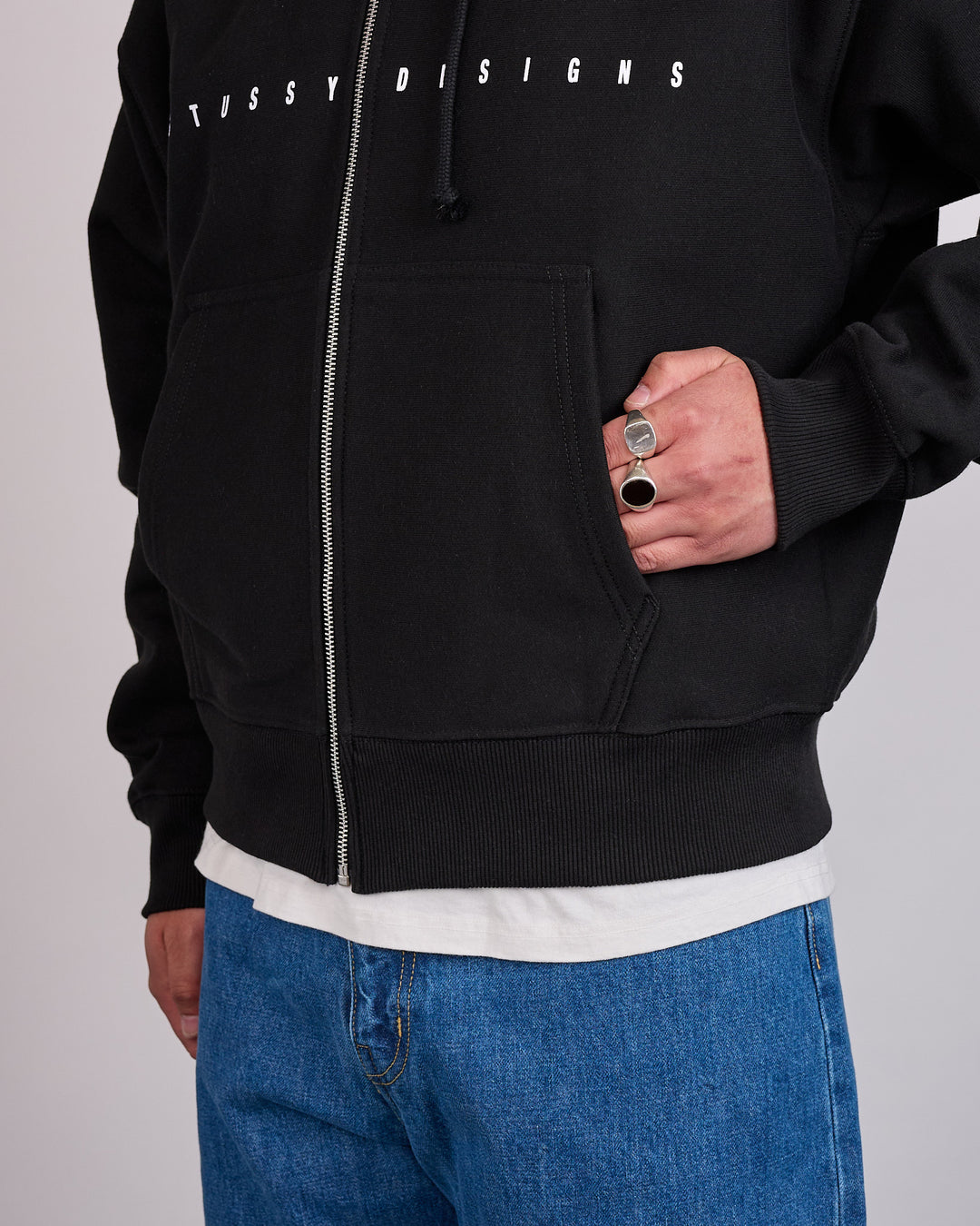 Stussy S Box Zip Hoodie Black