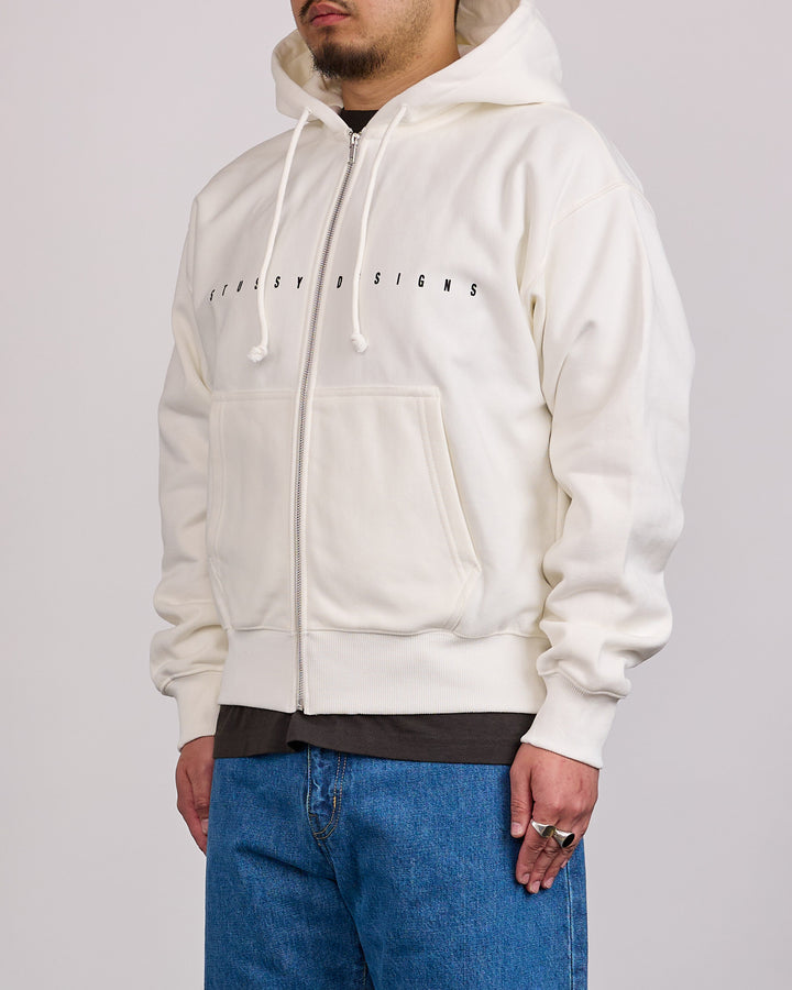 Stussy S Box Zip Hoodie Off White