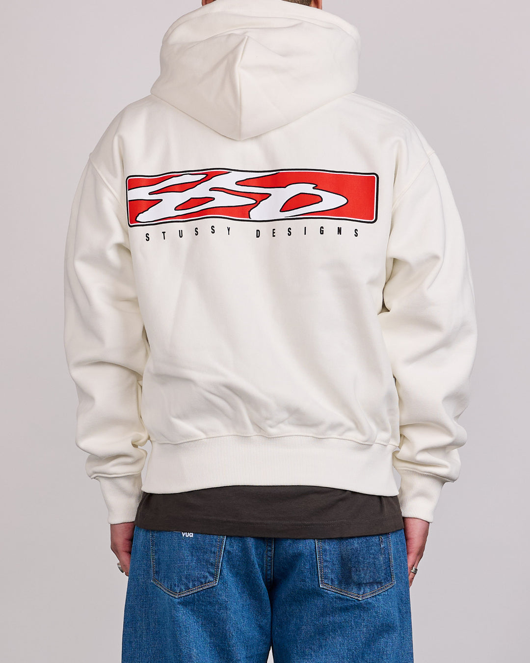 Stussy S Box Zip Hoodie Off White