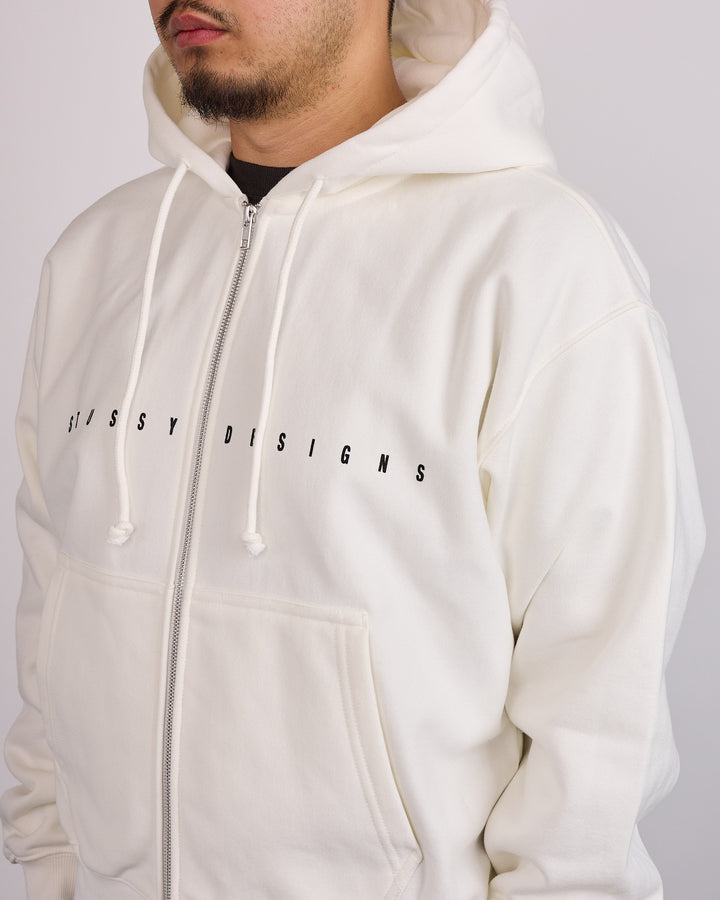 Stussy S Box Zip Hoodie Off White
