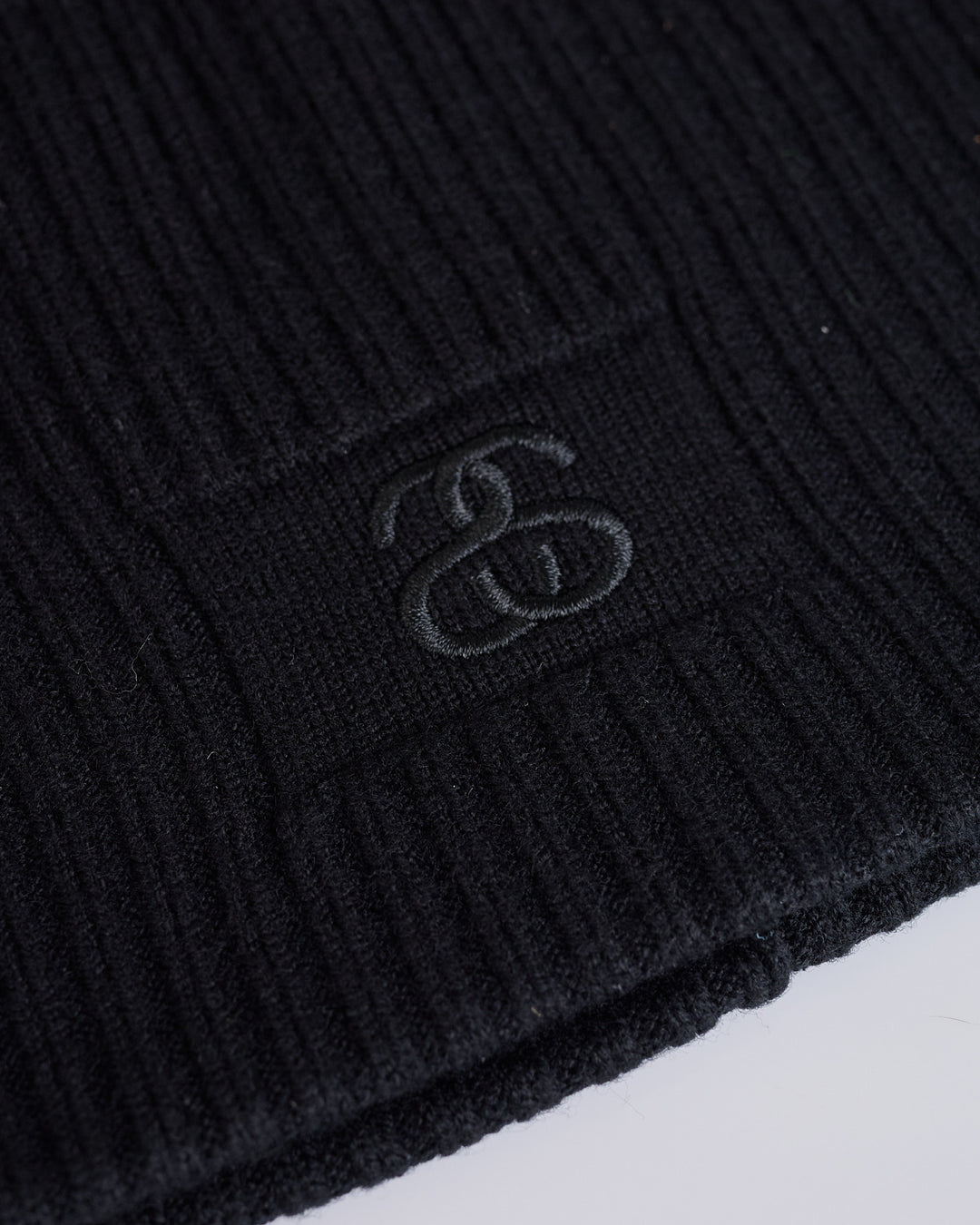 Stussy SS Ribbed Skullcap Beanie Black