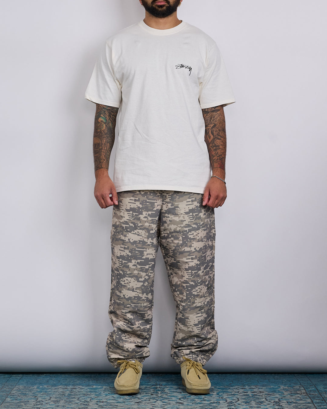 Stussy Serpent Pigment Dyed T-Shirt Natural