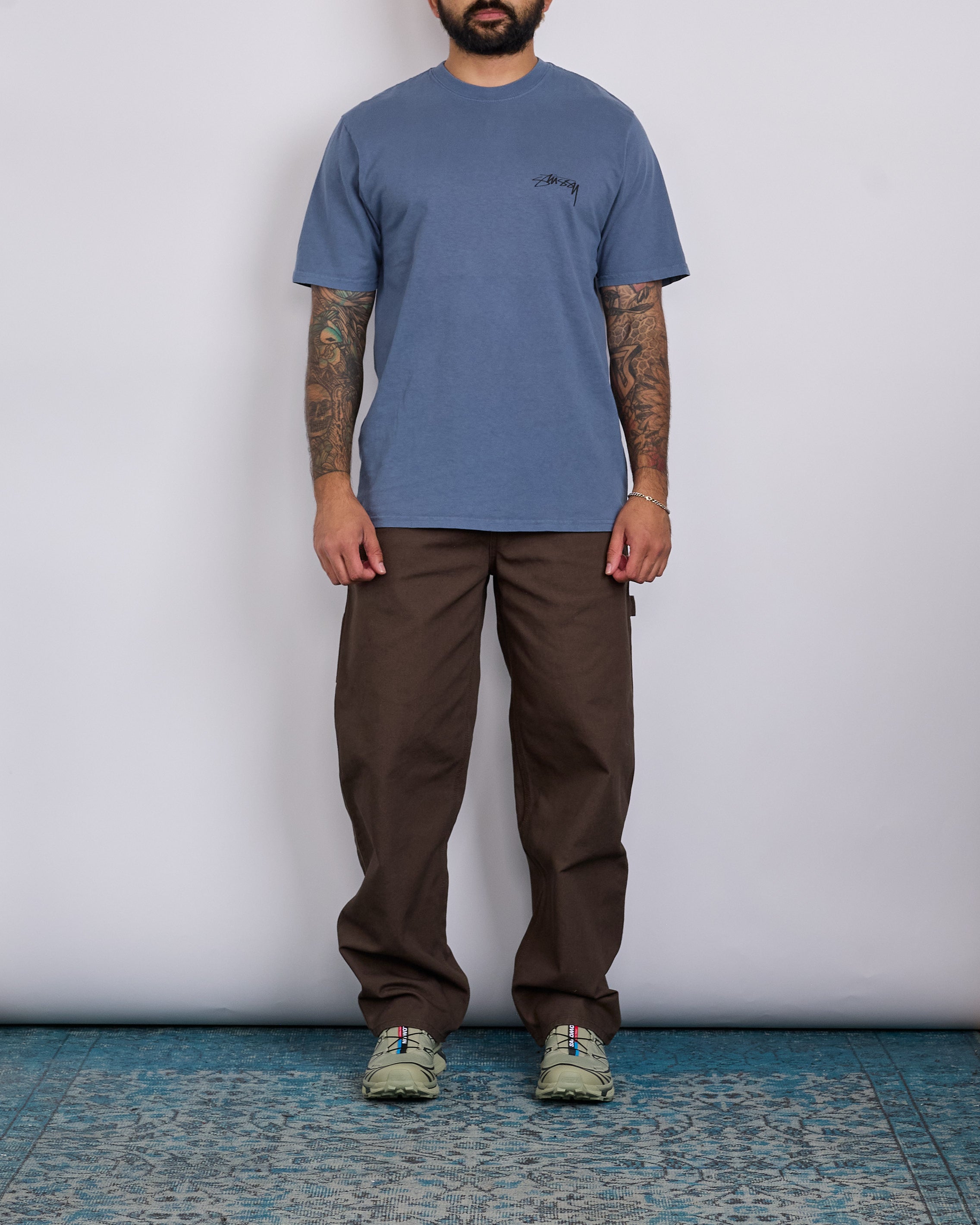 Stussy Serpent Pigment Dyed T-Shirt Navy – LESS 17 Stussy Serpent Pigment Dyed T-Shirt Navy – LESS 17